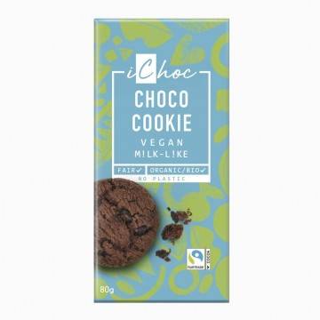 chocolate vegano bio con almendra y choco cookies 80g