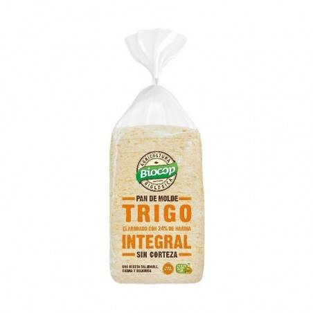 pan de molde trigo integral sin corteza bio 300g