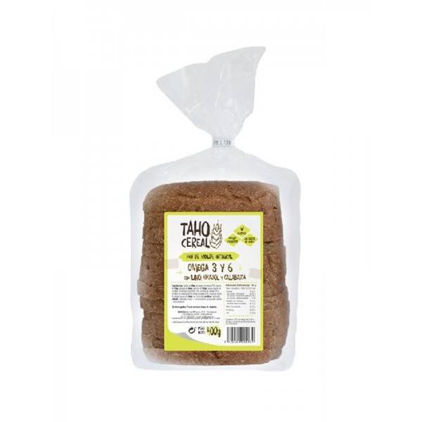 pan de molde integral omega con lino girasol y calabaza 400 g taho