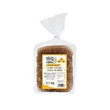 pan de molde integral con maiz curcuma y semillas de girasol con mas bio 400 g taho