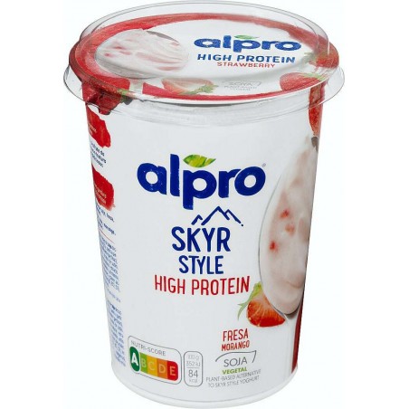 refrig yogur vegetal estilo skyr fresa 400 gr