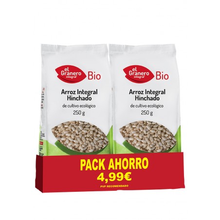 pack 2 arroz integral hinchado bio 2x250 g 013937