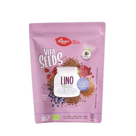 vitaseeds lino molido trigo sarraceno frambuesa ar ndanos y fresa bio 200 g