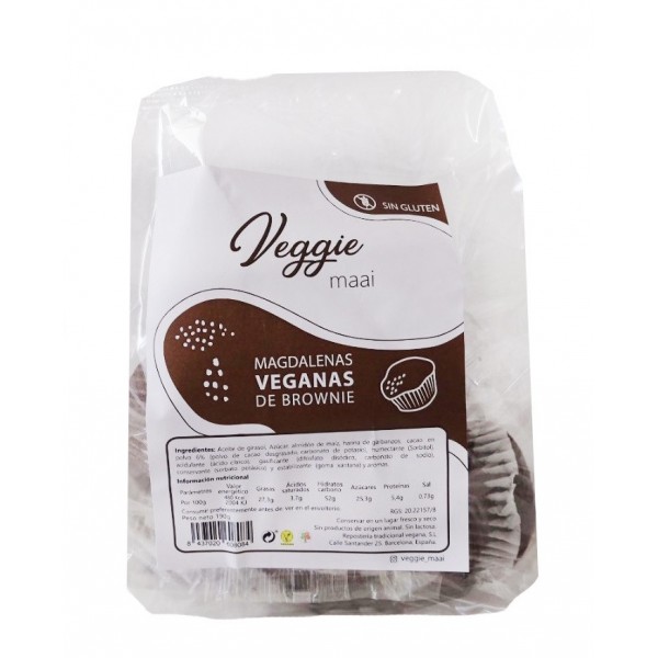 magdalena brownie sin gluten vegano 5x38g