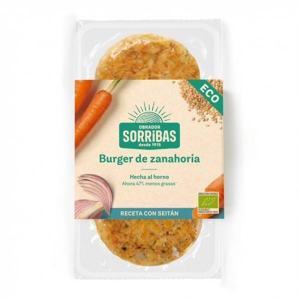 refrig burger vegetal de zanahoria 160g sorribas