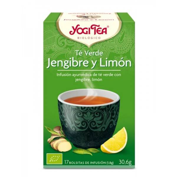 yogi tea tea verde jengibre y limon bio 17 bolsitas
