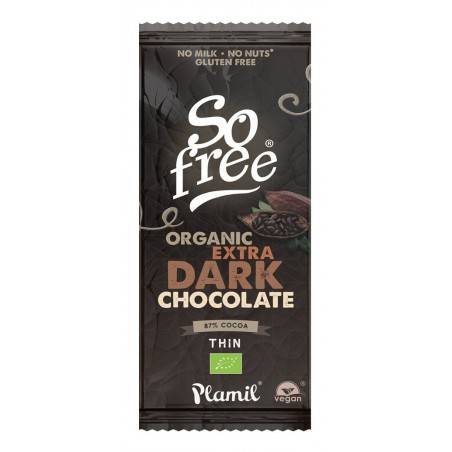 so free chocolate al cacao intenso 87 bio vegano 80gr