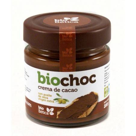 biochoc crema de cacao bio 200gr cristal con aceite de oliva virgen extra