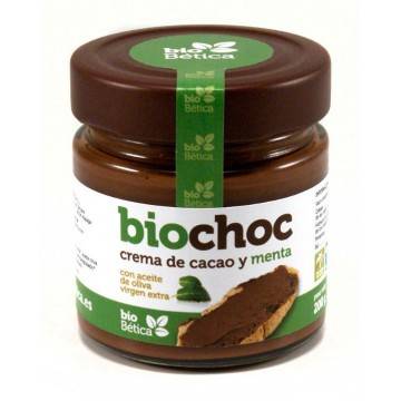 biochoc crema de cacao menta bio 200gr cristal