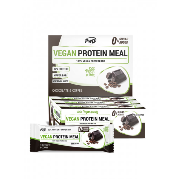 barrita vegan protein meal chocolate y coffee 35gr