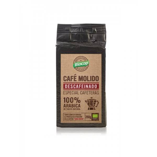 cafe descafeinado molido 100 arabico biocop 250g