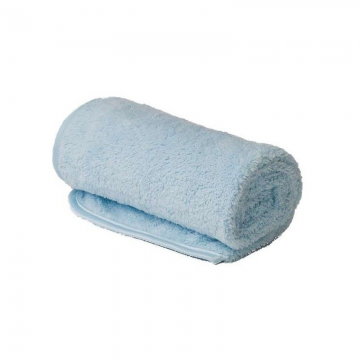 toalla azul microfriba irisana 80x40