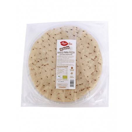 bases de pizza con trigo sarraceno sin gluten bio 2 uds 250 g