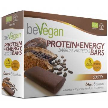bevegan barritas bio cacao protein energy6x36 gr