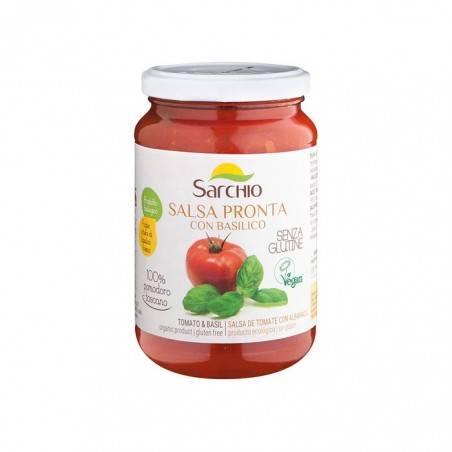 salsa tomate bio y albahaca 340gr