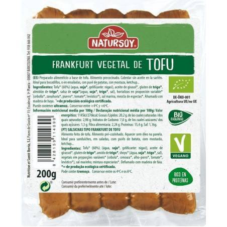 refrig salchicha vegetal frankfurt de tofu bio natursoy 200 g