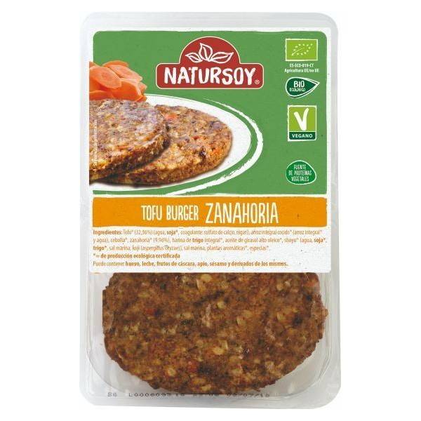 refrig hamburguesa vegetal de tofu y zanahoria 2 und 160 g natursoy