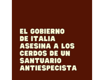 El Gobierno de Italia Asesina a los Cerdos de un Santuario Antiespecista