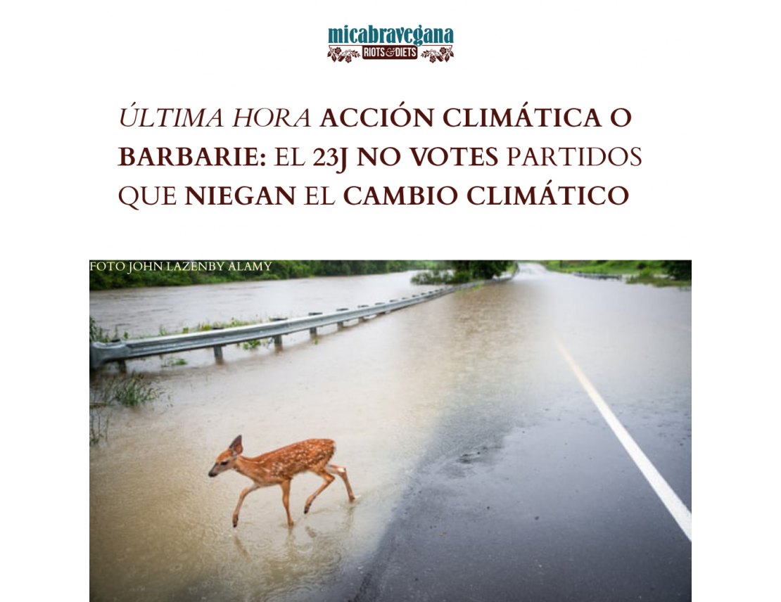 ACCIÓN CLIMÁTICA O BARBARIE: EL 23J NO VOTES PARTIDOS QUE NIEGAN EL CAMBIO CLIMÁTICO